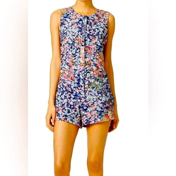Karen Zambos Ditsy Colton Floral Romper Size Small - Picture 1 of 11